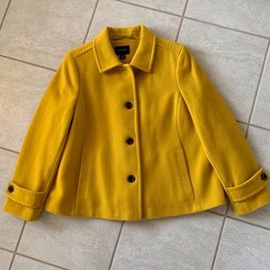 NWOT Yellow/Gold Lands End Wool Swing Coat